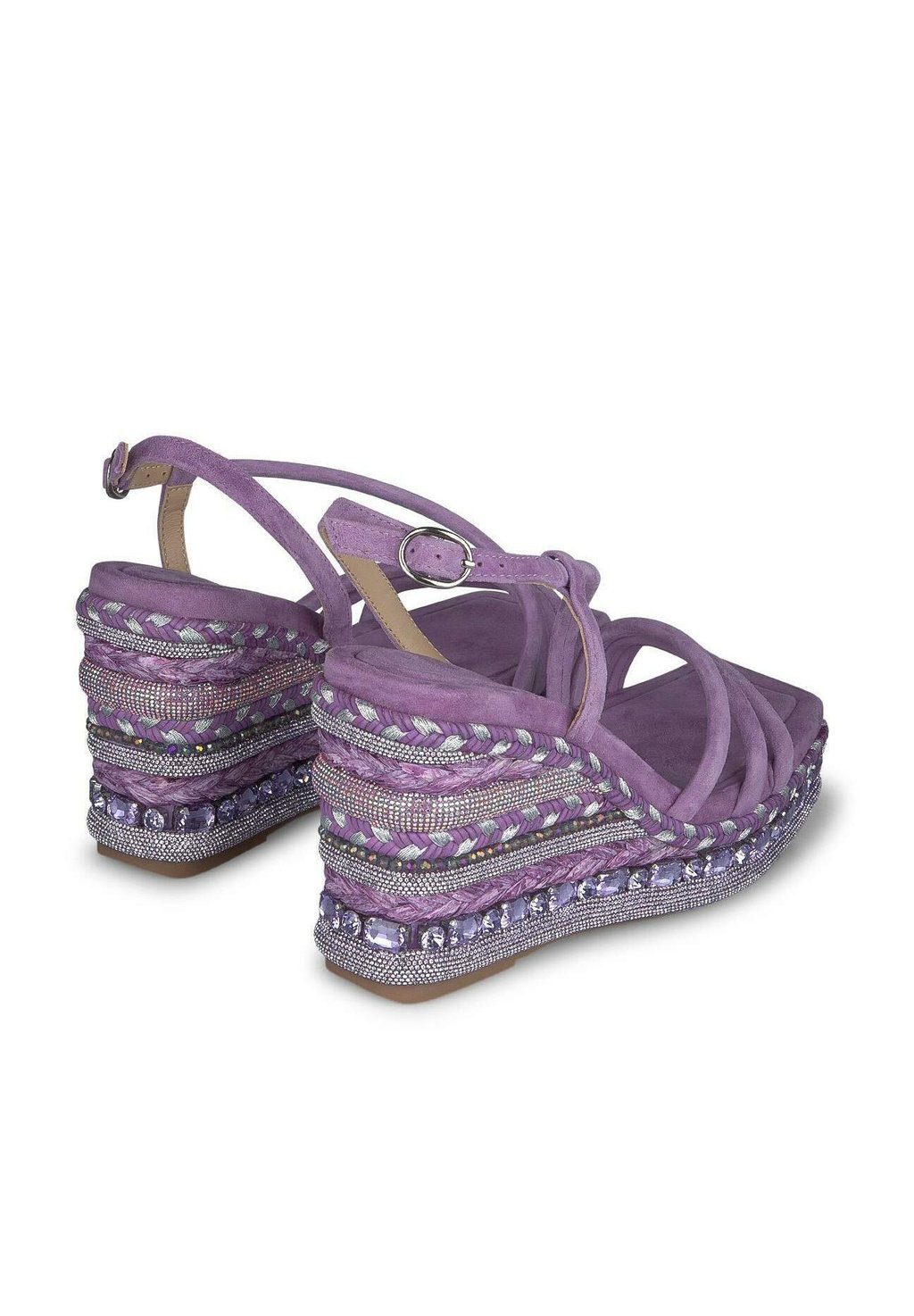 Босоножки на танкетке Espadrillas Alma en Pena, цвет Morado — фото 3