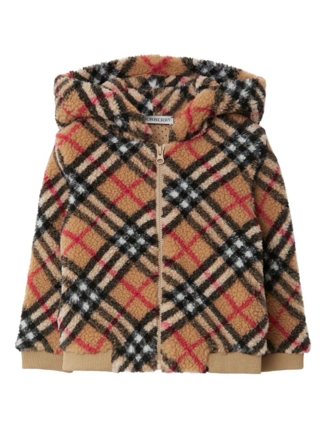 

Burberry Kids флисовое худи в клетку Vintage Check, коричневый