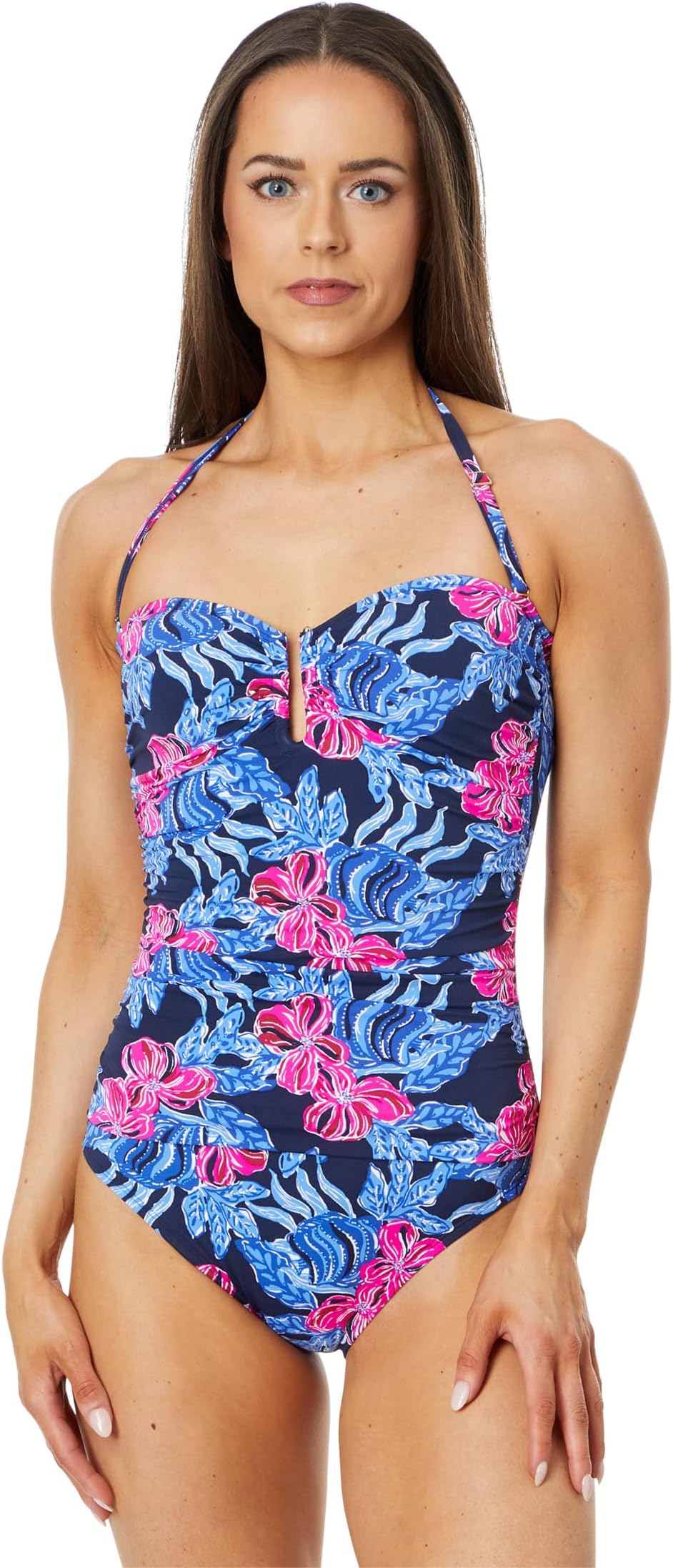 

Купальник Lilly Pulitzer Farlee One Piece, цвет Low Tide Navy Its Ofishell