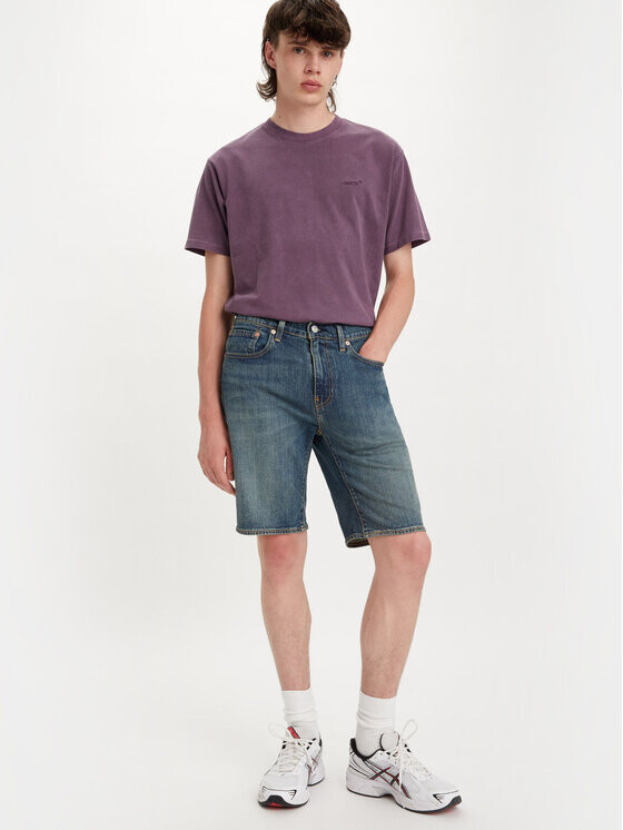 

Джинсовые шорты прямого кроя Levi's, синий