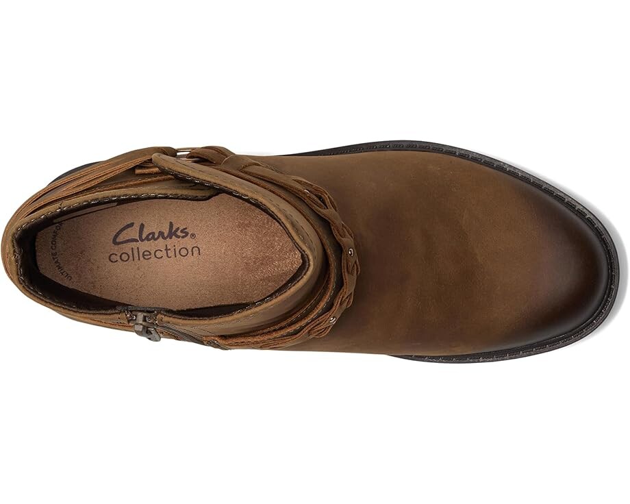 Женские ботинки Clarks Hearth Kaylie с ремешком на щиколотке, коричневый — фото 2