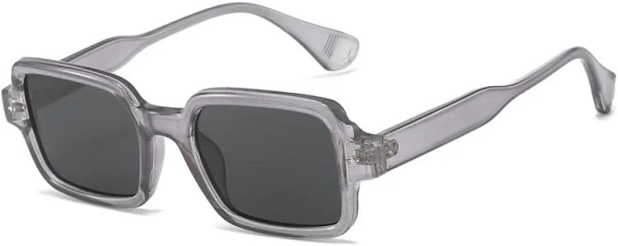 

Модные двухцветные солнцезащитные очки для женщин в винтажном стиле с заклепками, защита от УФ-излучения UV400, для мужчин – прозрачная оправа LVTFCO, Gray Gray