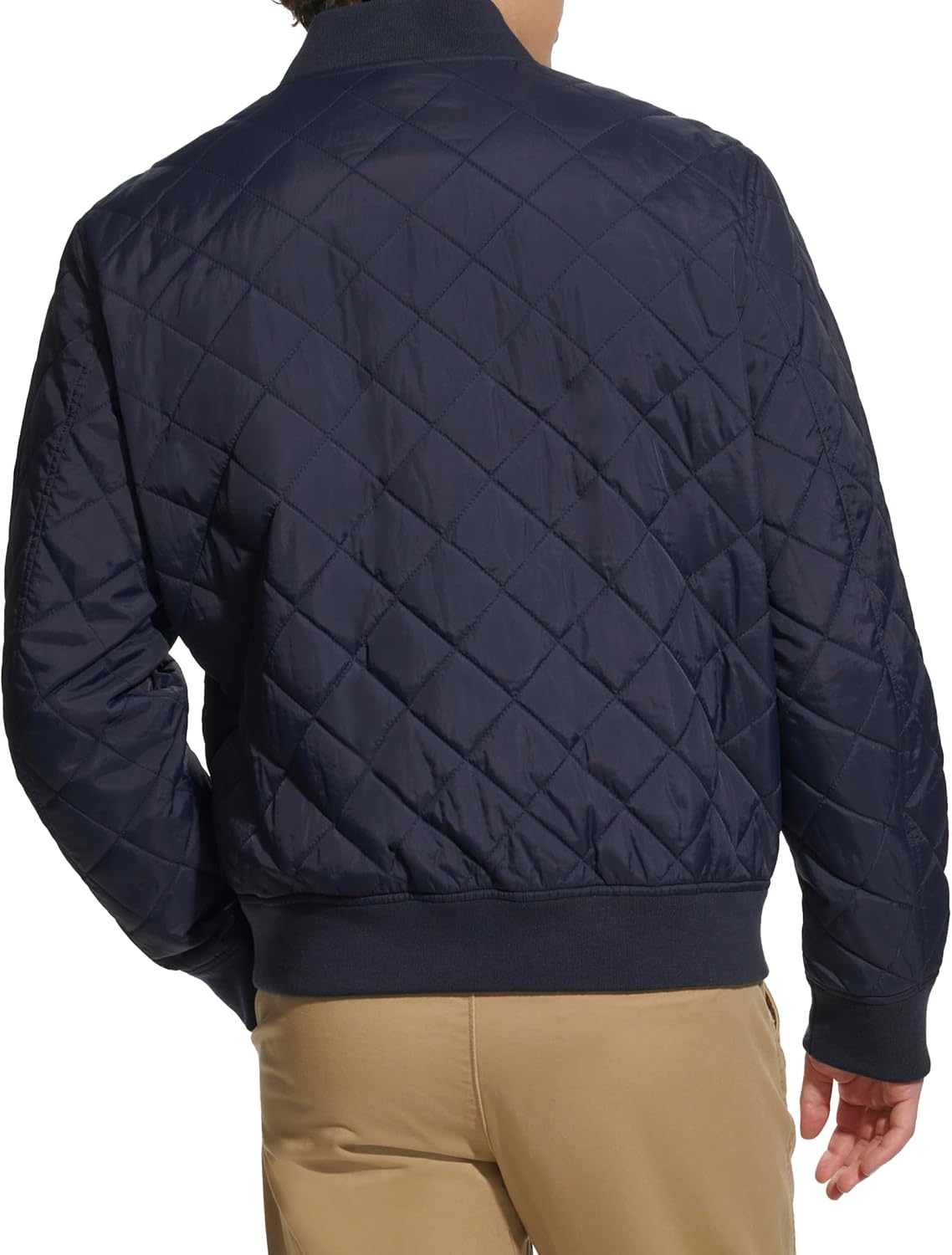 Мужская куртка-бомбер Levi's с ромбовидной стежкой, Navy Dry Touch Nylon — фото 2
