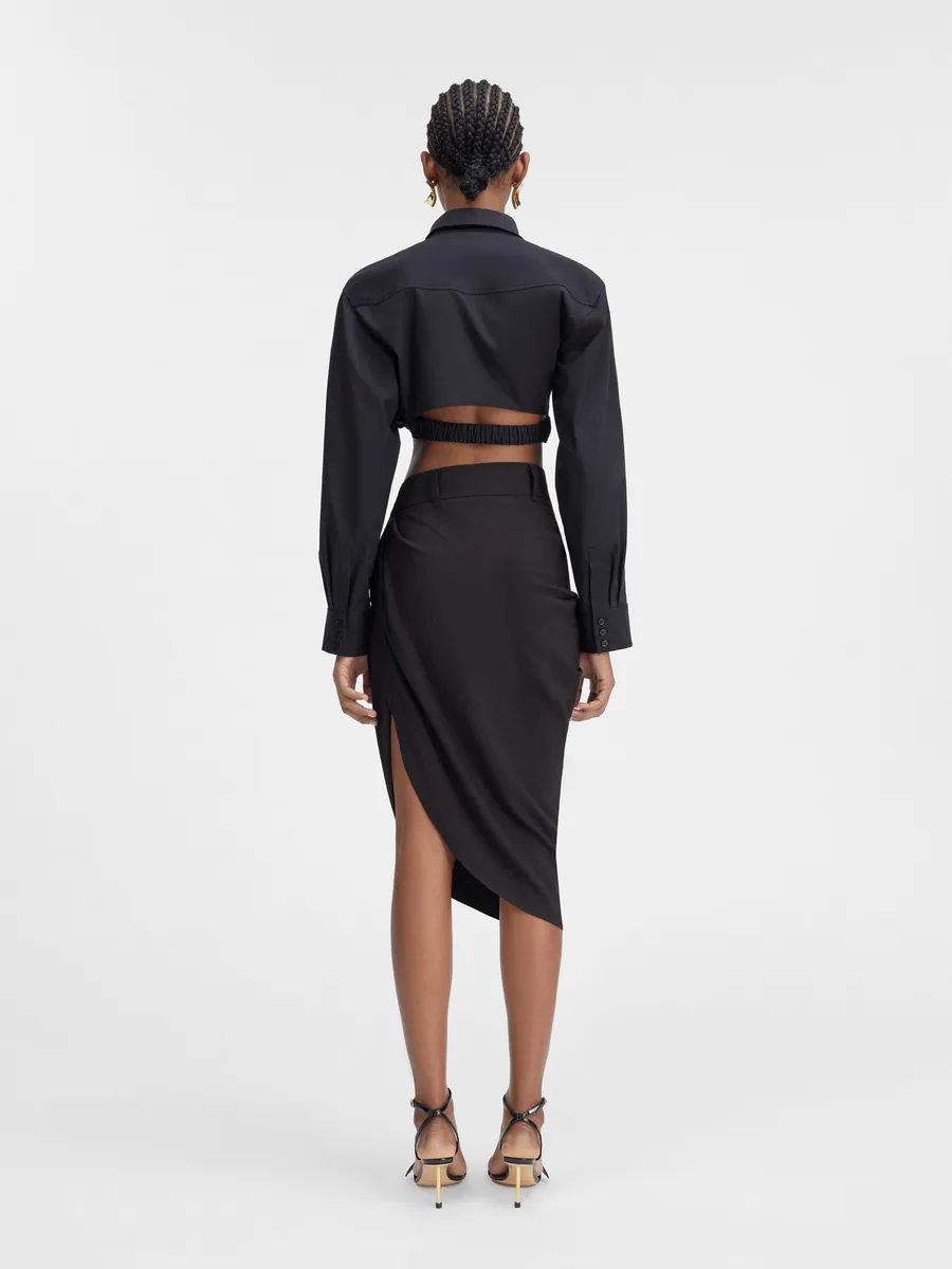

Драпированная юбка Ла Юпе Саудад Jacquemus, черный