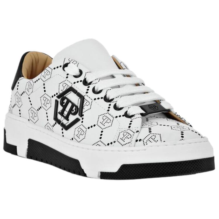 PHILIPP PLEIN Кроссовки для скейтбординга Top Grain Cow Leather Low top Unisex White — фото 4