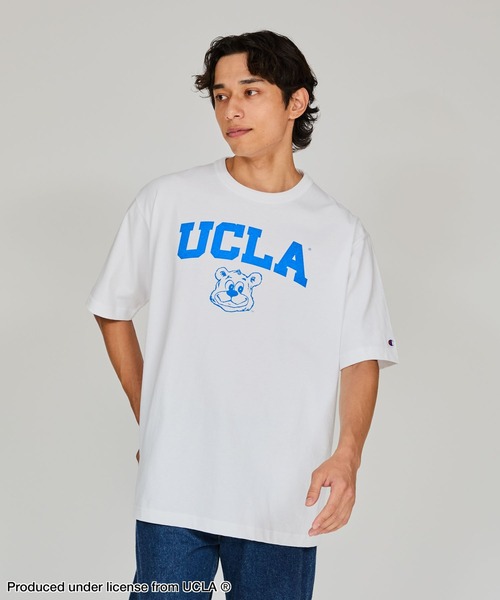 

Мужская футболка Champion с коротким рукавом, клубная коллекция UCLA, бело-синяя