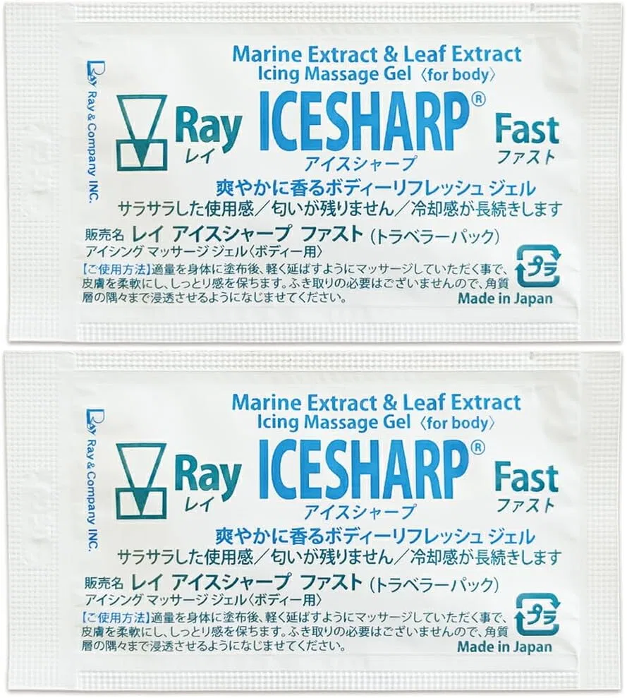 Охлаждающий гель для тела Ray Icesharp Fast, 2 упаковки по 3 г