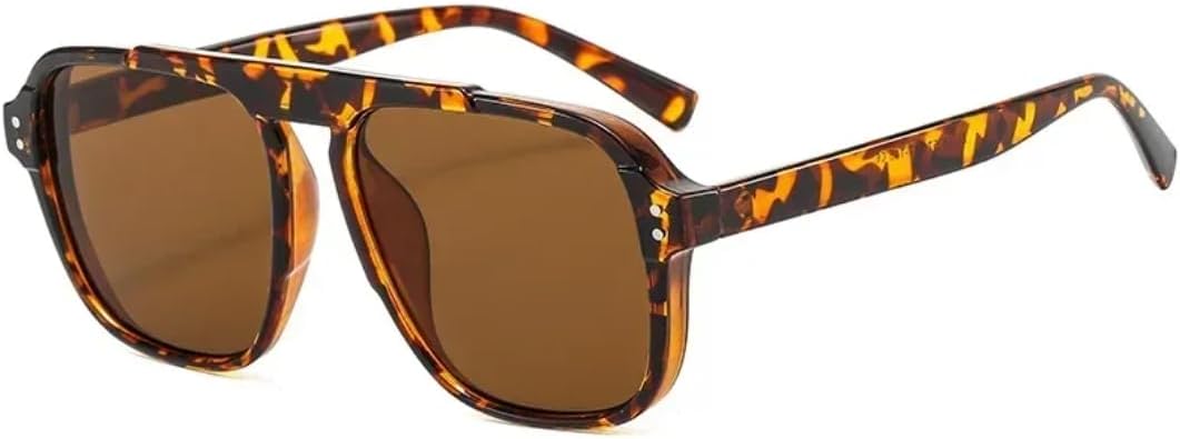 

Солнцезащитные очки с защитой UV400 | Черно-желтые заклепки в стиле панк | Для женщин и мужчин | Для занятий спортом на открытом воздухе и вождения DSVIGF, Leopard Tea