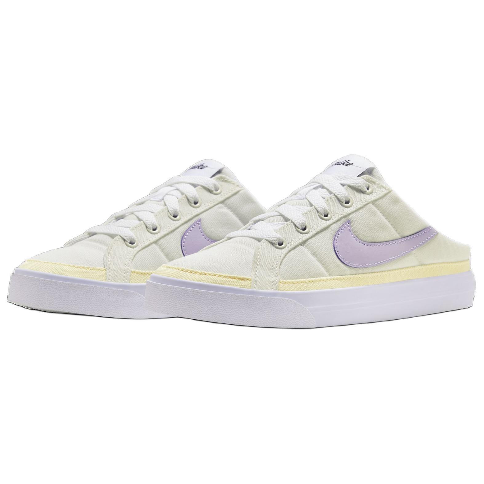 Кроссовки Court Legacy Mule 'Светло-желтый фиолетовый' Женские Nike Белый Фиолетовый — фото 3