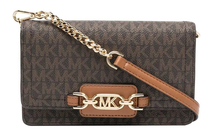 

Сумка через плечо Heather PVC коричневая MICHAEL KORS