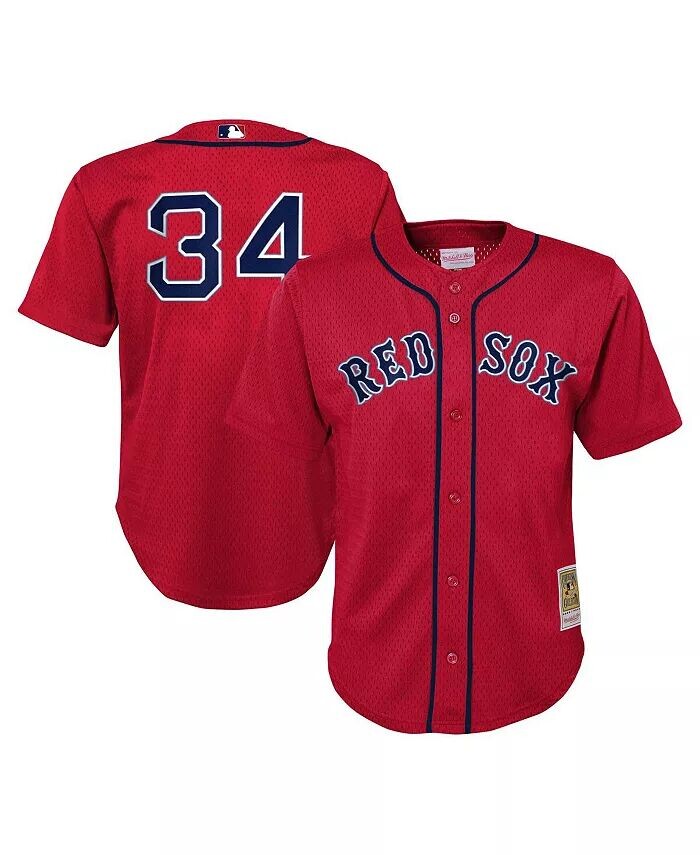 

Майка для отбивания из сетки для малышей Дэвида Ортиса Red Boston Red Sox Cooperstown Collection Mitchell & Ness