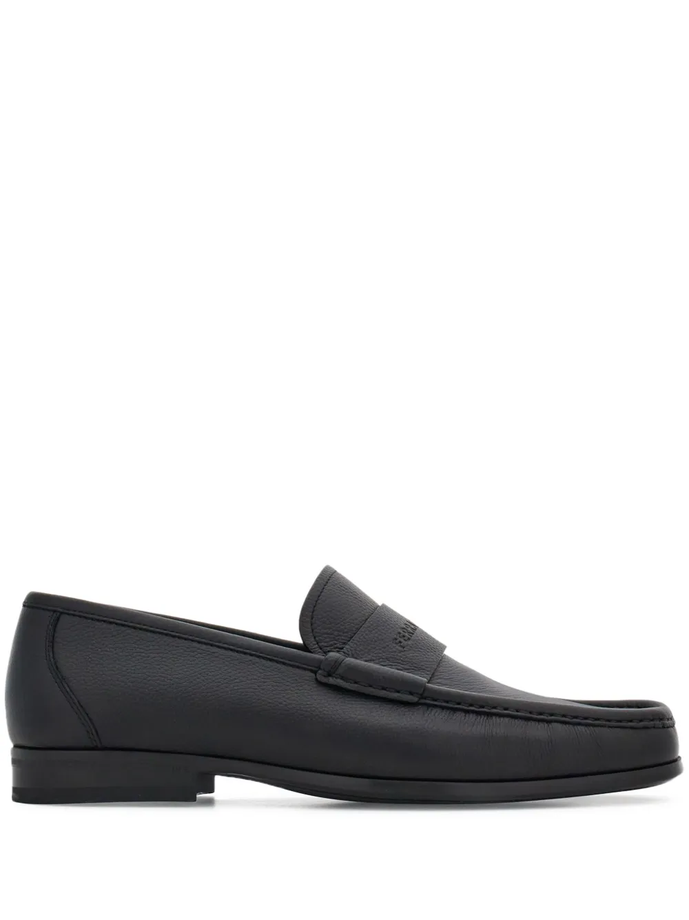 

Лоферы с тисненым логотипом Ferragamo, черный