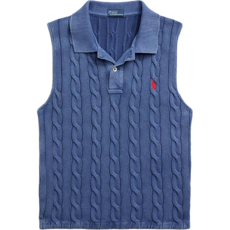 Топная поло из хлопка Polo Ralph Lauren, синий — фото 3