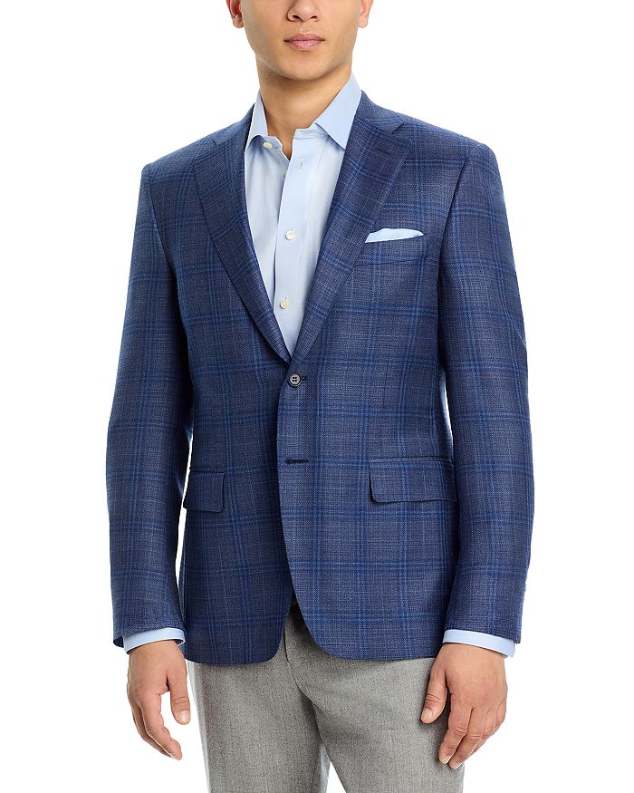 

Спортивное пальто Siena Hopsack Plaid Regular Fit Canali, синий