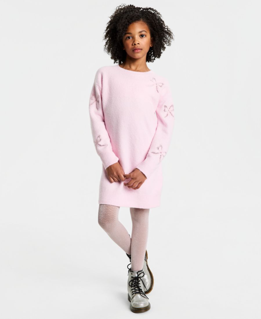 

Платье с длинными рукавами и кружевным бантом для девочек 7-16 лет CeCe, Pink Horizon