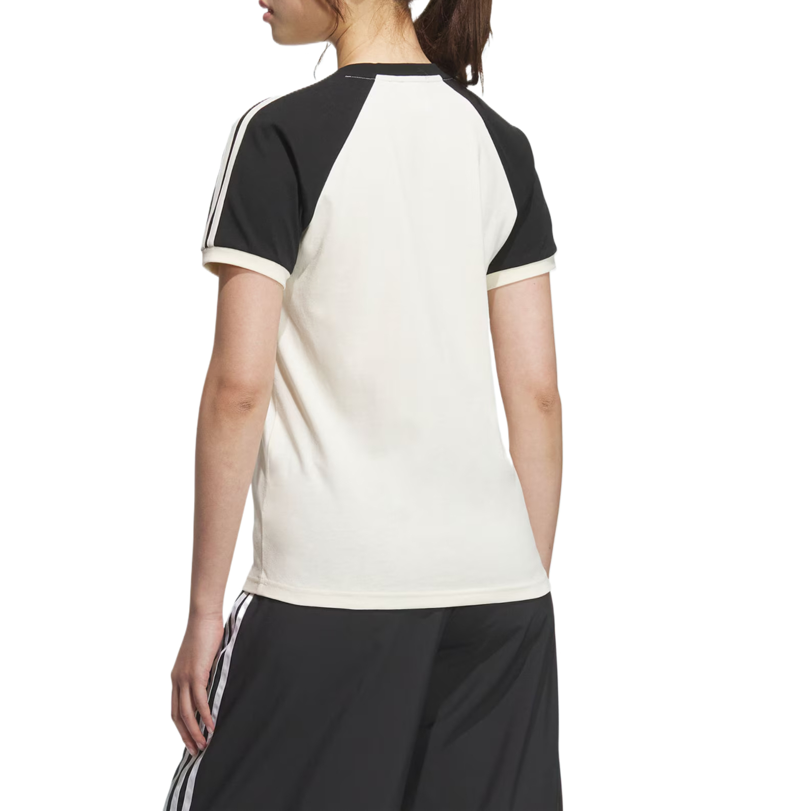Футболка Adidas Originals V-neck Short Sleeved, слоновая кость — фото 3