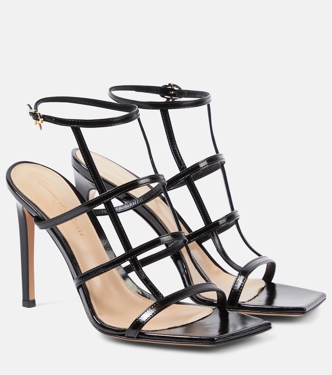Кожаные сандалии Mondry 95 Gianvito Rossi, черный