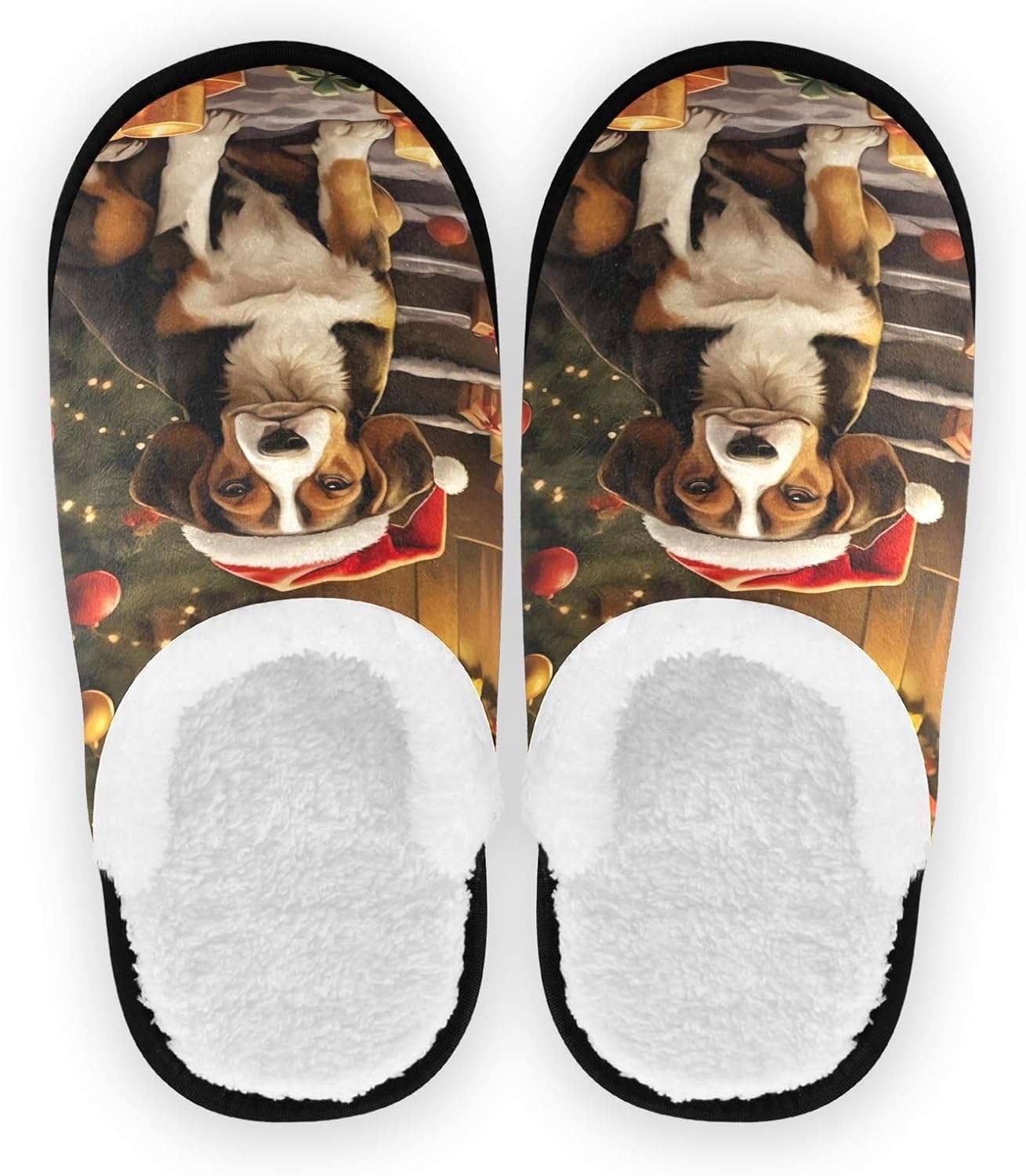 

Домашние тапочки UMIRIKO в виде рождественской елки с собакой для женщин и мужчин, моющиеся, с нескользящей подошвой, с сумкой для хранения, для путешествий и спа 20848089, Dog
