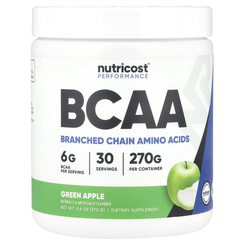 

Nutricost, Performance, BCAA, зеленое яблоко, 270 г (9,6 унции)