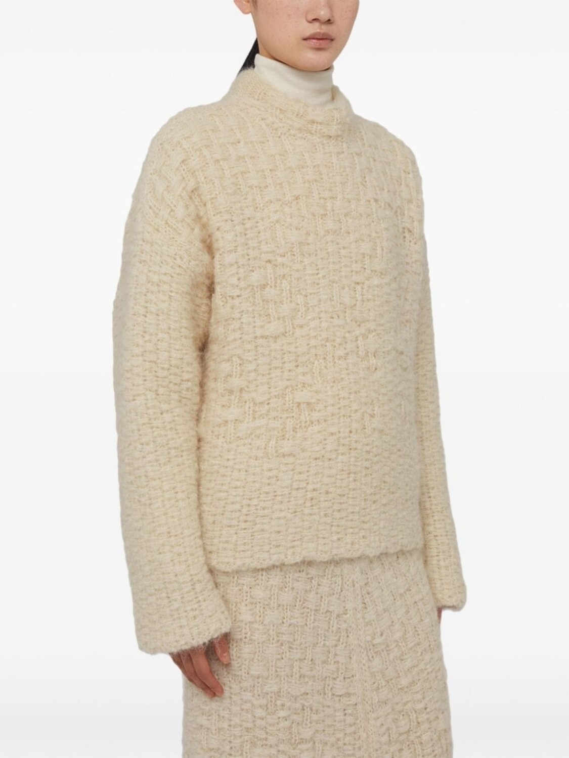 

Jil Sander джемпер с высоким воротником, белый