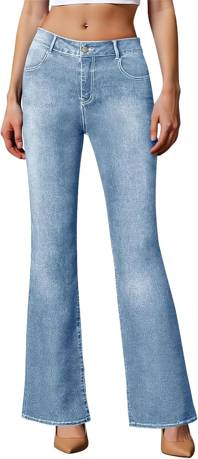 

Женские джинсы Mid Rise Flare с эффектом растяжки