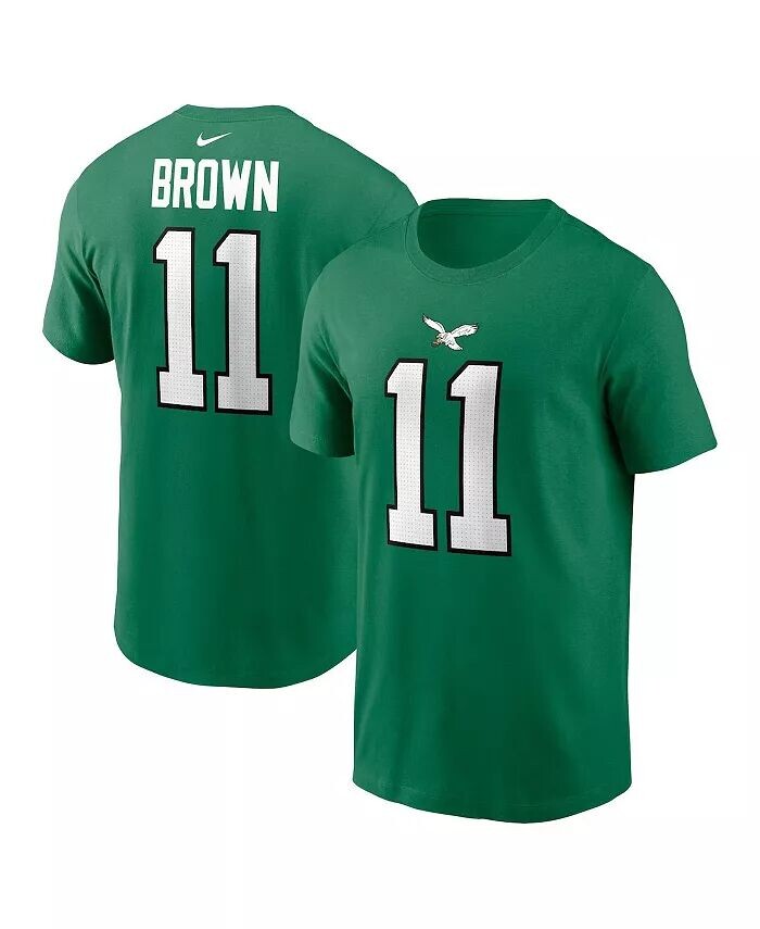 

Футболка с альтернативным именем и номером игрока Big Boys AJ Brown Kelly Green Philadelphia Eagles Nike