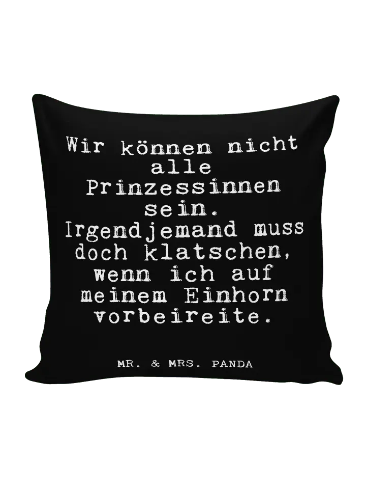 

Подушка Mr & Mrs Panda 40x40 Wir können nicht alle, черный