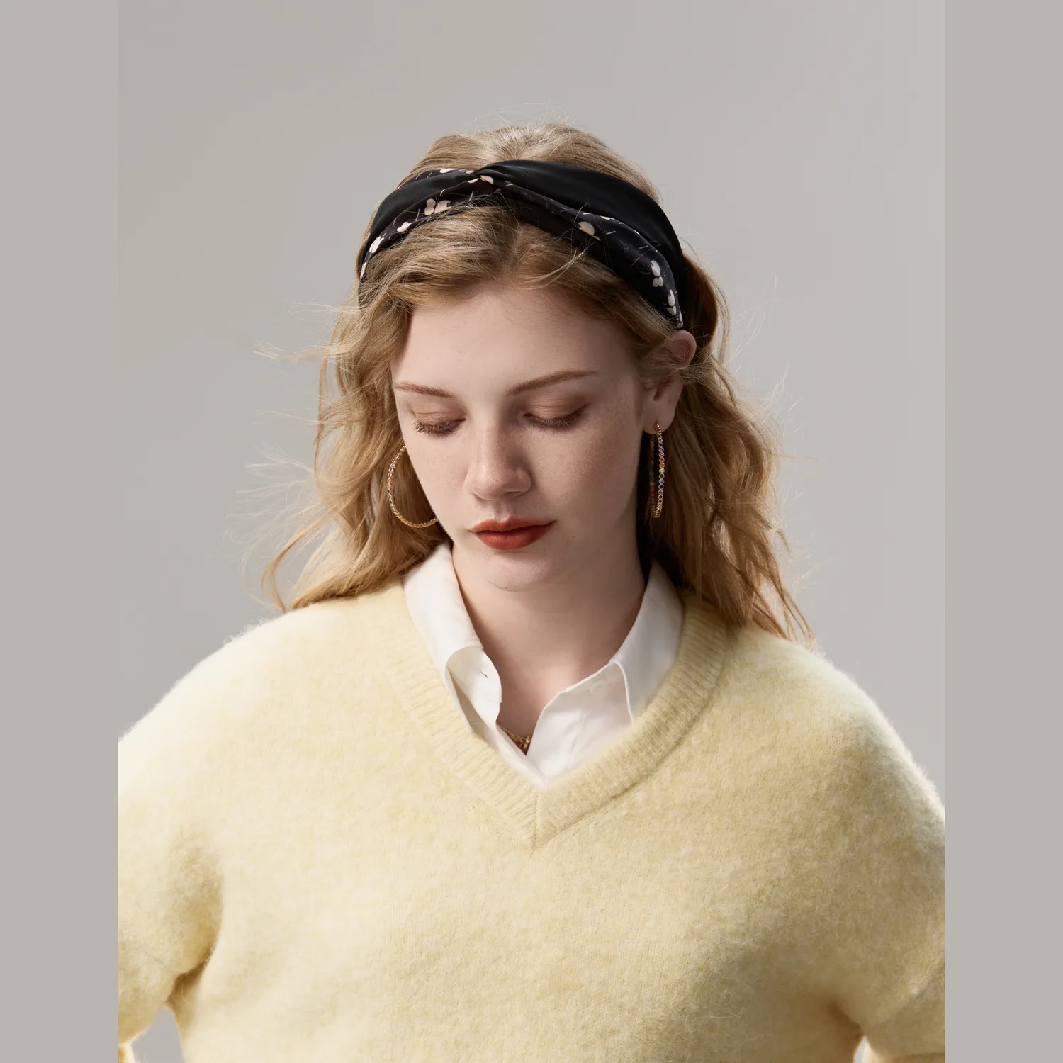 Женская повязка на голову из полиэстера ELLE, Champagne Beige — фото 3