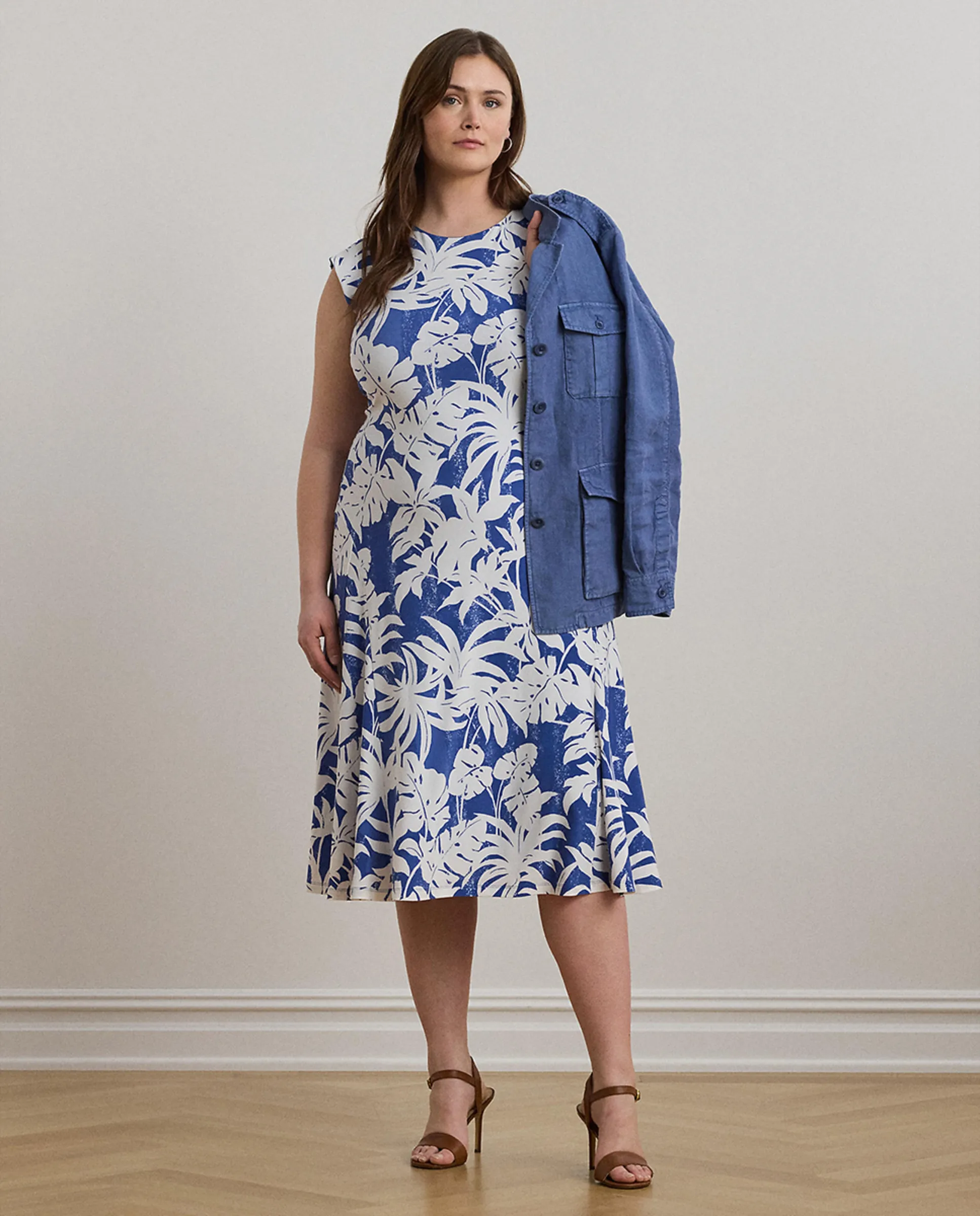 

Расписное миди-платье Lauren Ralph Lauren Woman, индиго