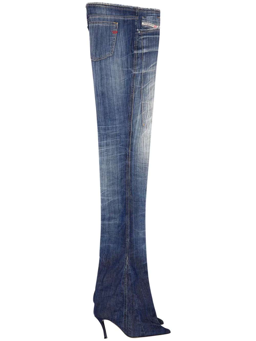 

Джинсы bootcut с заниженной талией DIESEL, синий