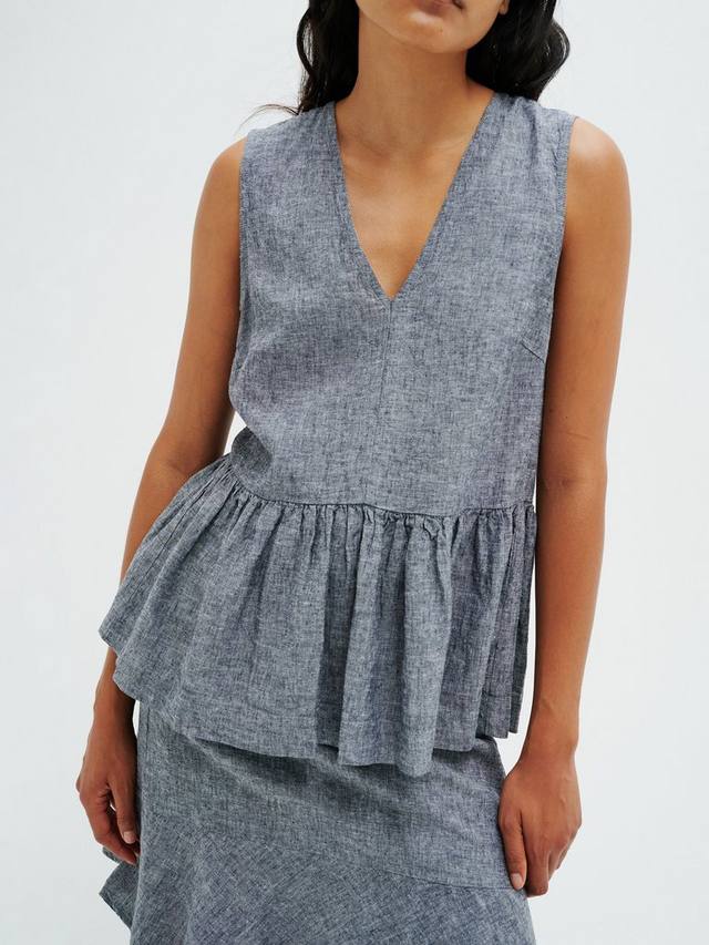 

Топ Odette из льняной смеси InWear, Blue Melange