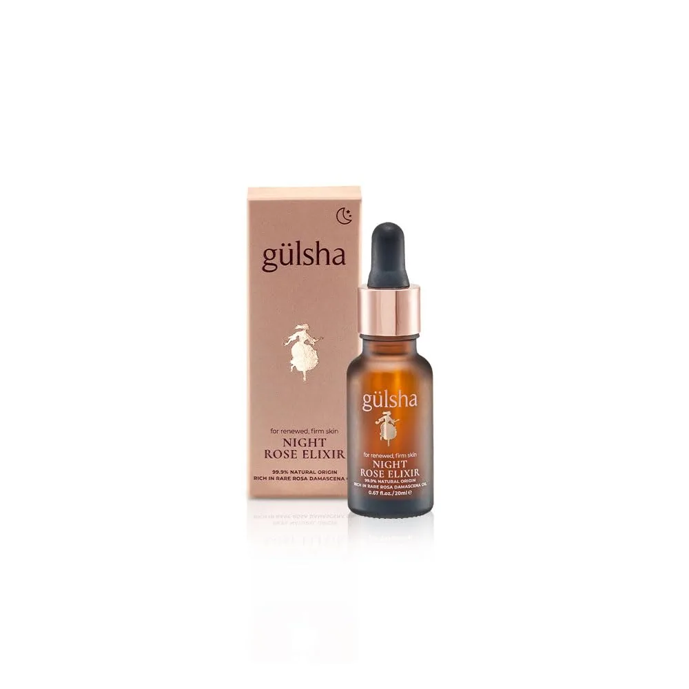 Масло для лица Gülsha — Gulsha Regenerative Night Rose Elixir, эфирное масло Rosa Damascena для лица, питает и, 18 мл