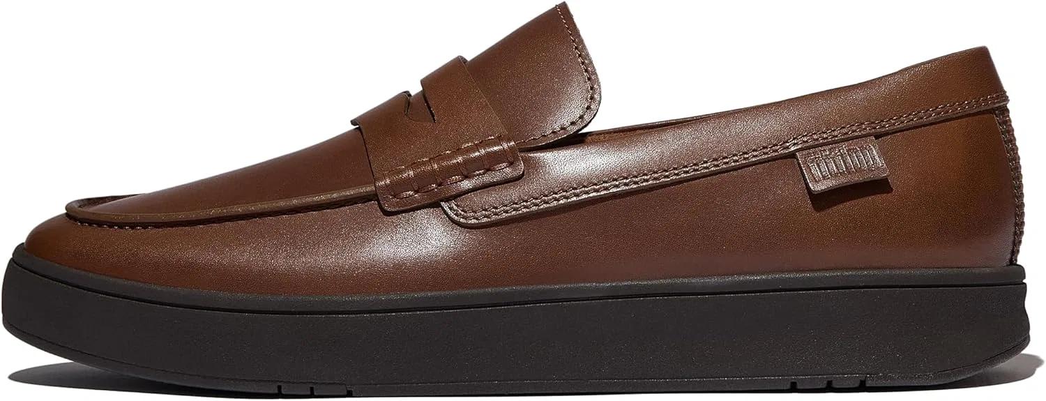 Мужские кожаные лоферы Fitflop Rally, Chocolate Brown