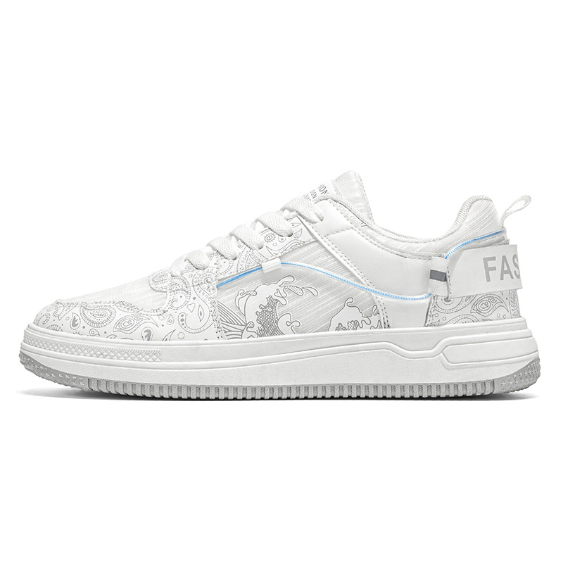

Износостойкие дышащие низкие мужские кроссовки для скейтбординга RYAW, White