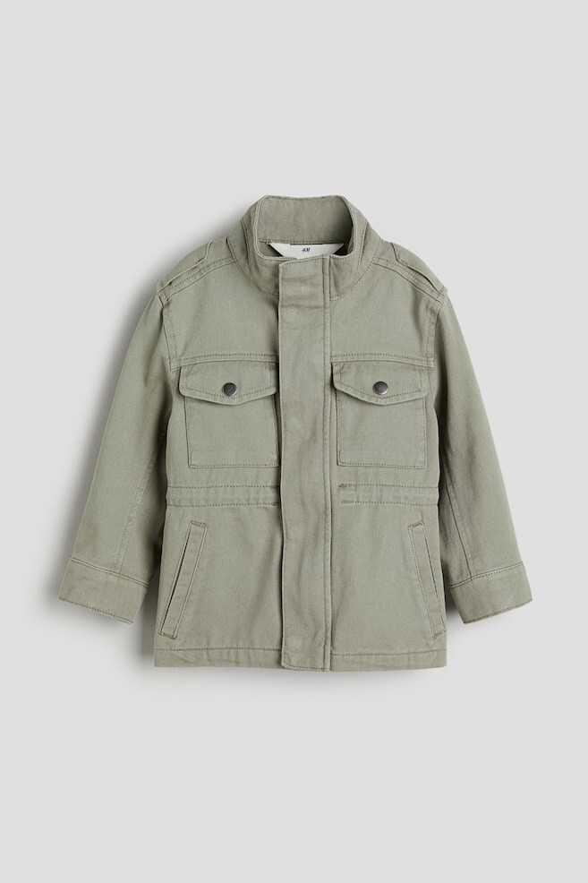 

Практичная куртка из хлопкового твила H&M, зеленый