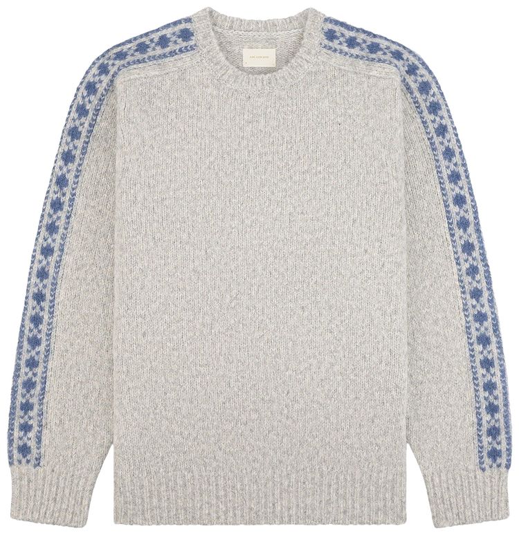 

Свитер из альпаки с жаккардовыми полосками Aimé Leon Dore, серый