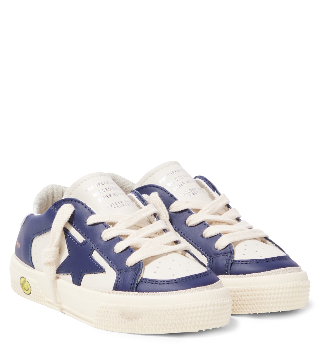 

Кожаные кроссовки May Golden Goose Kids, White /Medival Blue