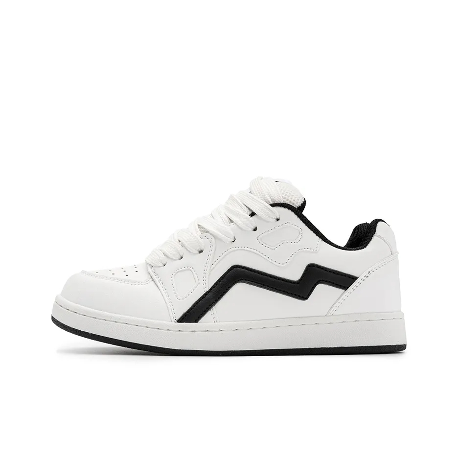 

RYAW Абразивостойкие балансировочные низкие скейтерские кроссовки для увеличения роста унисекс черно-белые, цвет Black White