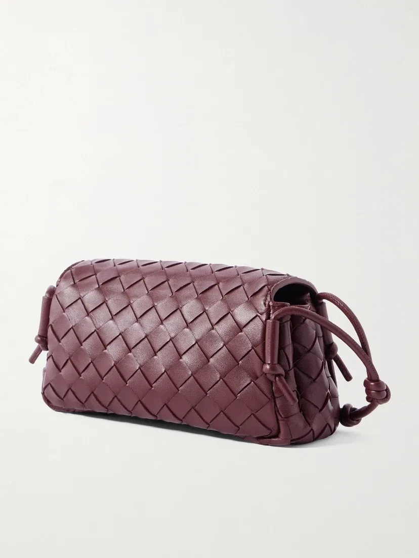 Кожаная сумка через плечо Notturno Intrecciato BOTTEGA VENETA, красный — фото 4
