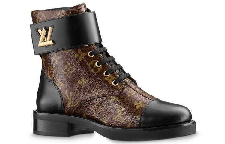 Ботинки (WMNS) LOUIS VUITTON LV Wonderland Monogram Canvas Martin boots Brown 1A2Q3I, коричневый — фото 2