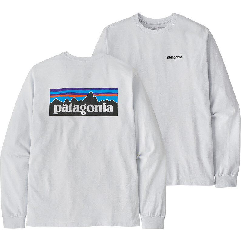 Мужская футболка P-6 с логотипом Responsibili с длинным рукавом Patagonia, белый — фото 3