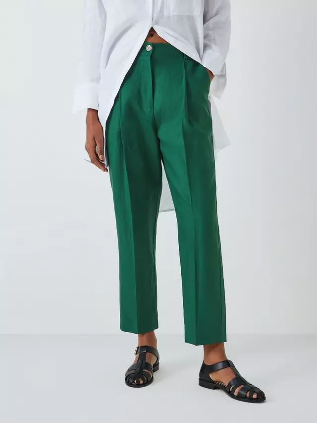 

Брюки John Lewis Tapered Linen, цвет smoke/pine