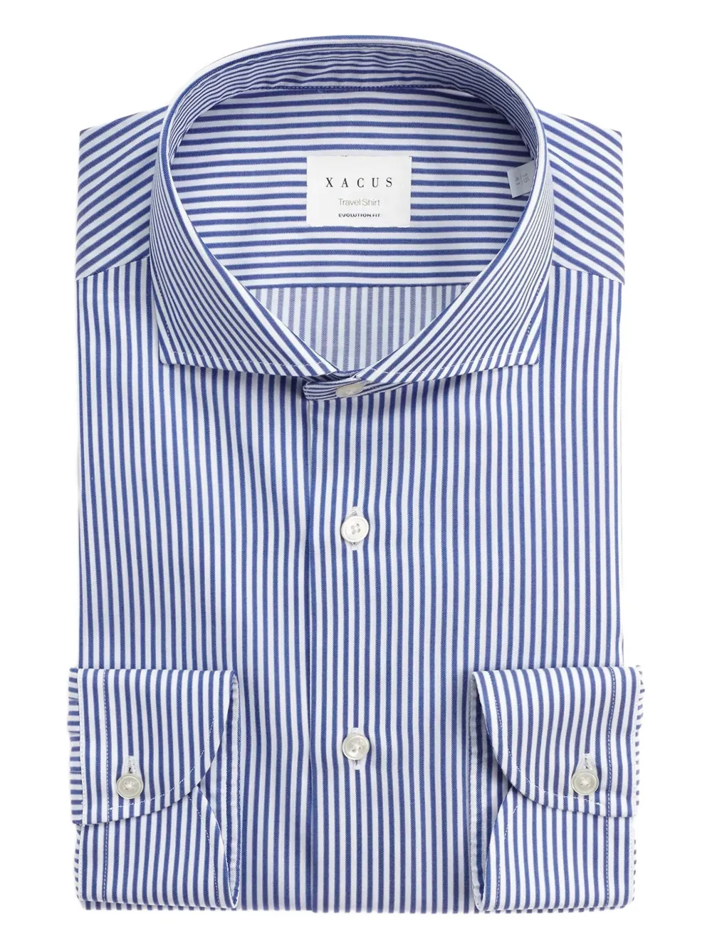 

Рубашка в полоску на пуговицах Xacus, синий