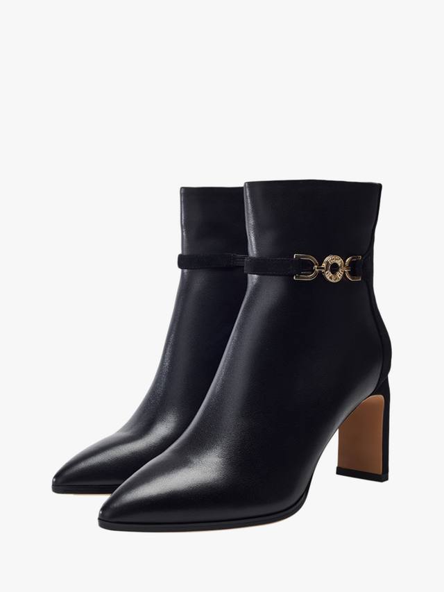 Ботинки-стилеты Pallia с острым носком из кожи Moda in Pelle, Black — фото 2