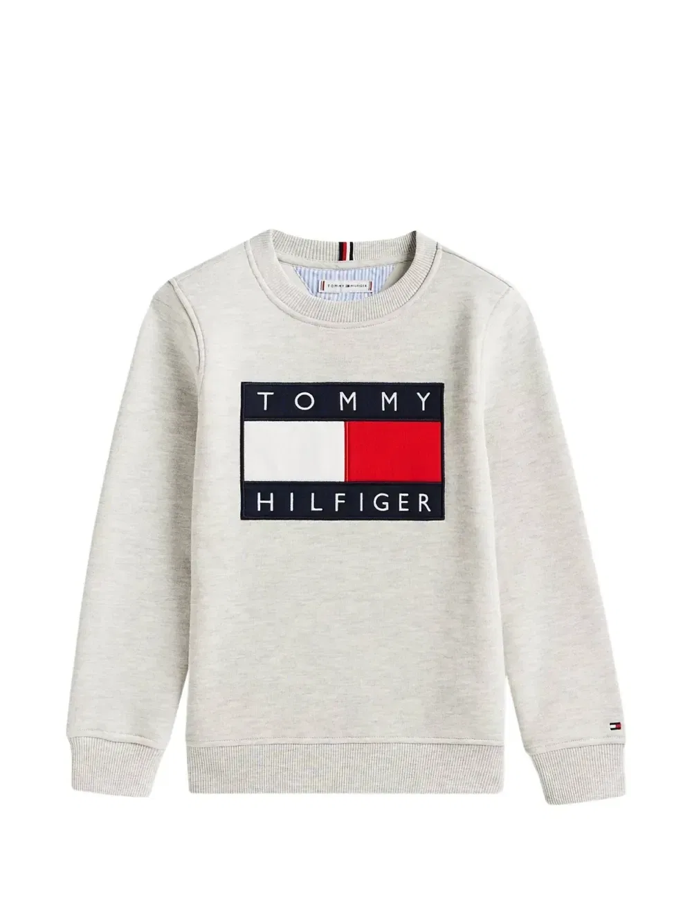 Свитшот с вышивкой в виде флага Heritage Tommy Hilfiger Junior, серый — фото 2