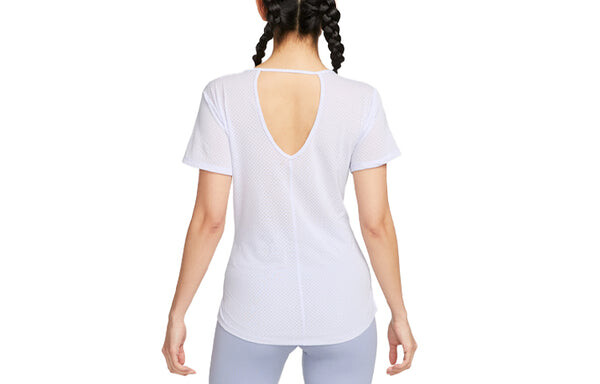Топ dri fit one breath с коротким рукавом Nike, фиолетовый — фото 2