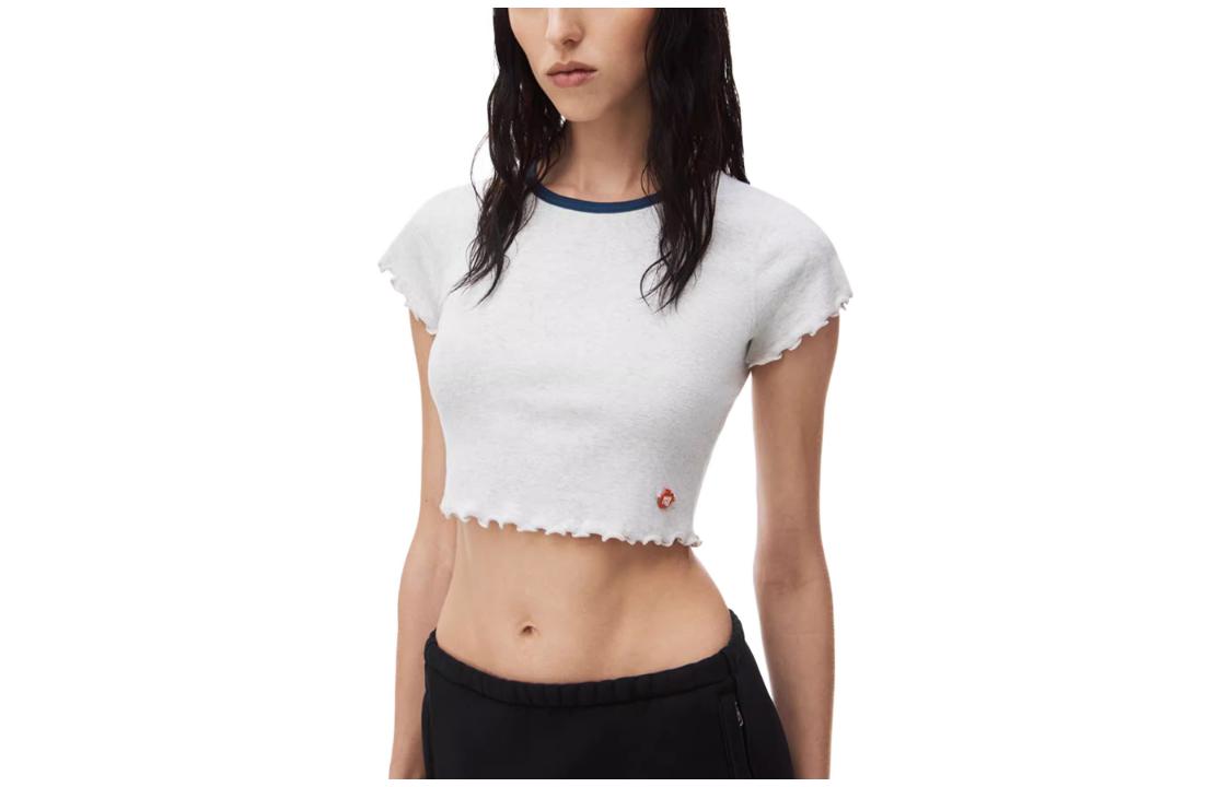 

Футболка с удлиненным плечом женская gray Alexander Wang, серый