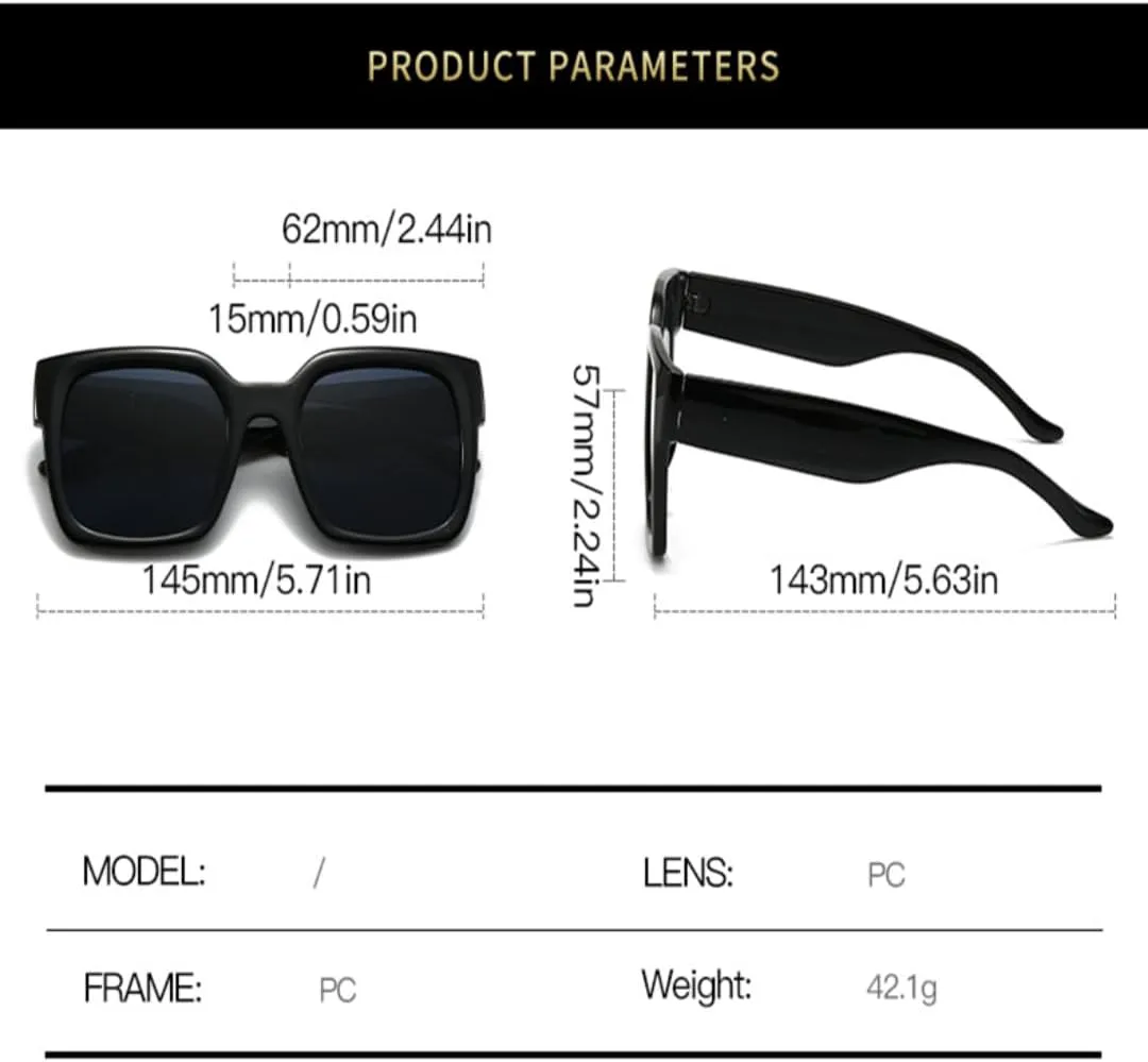 

Крупные квадратные солнцезащитные очки для женщин в винтажном стиле с градиентной оправой, модные, с защитой от УФ-излучения UV400, класса люкс TVTBBVV, Blue