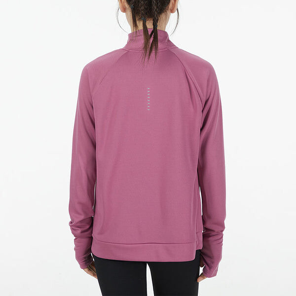 Футболка Dri Fit с полумолнией, быстросохнущие, светоотражающие, спортивные, с длинными рукавами, футболка Nike, красный — фото 4