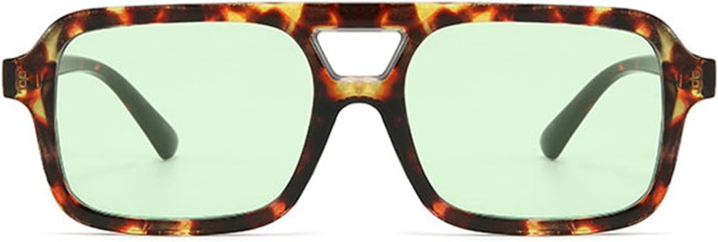 

Винтажные квадратные солнцезащитные очки Helena для женщин, мода 90-х, очки-пилот с градиентным покрытием, леопардовый принт, зеленые, для активного отдыха, путешествий и вождения, C4